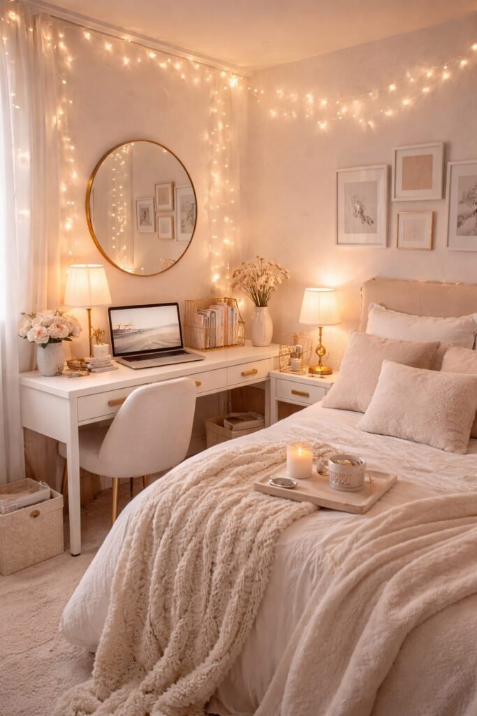 15 girly dorm room ideas crystal light glow
