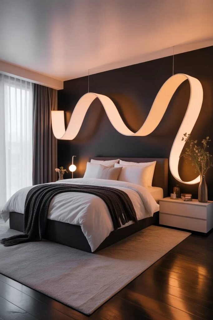 Stylish above bed decor ideas 7 LED stylish above bed decor ideas