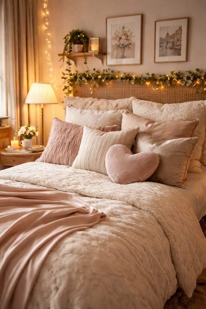 15 girly dorm room ideas luxury cushion bed
