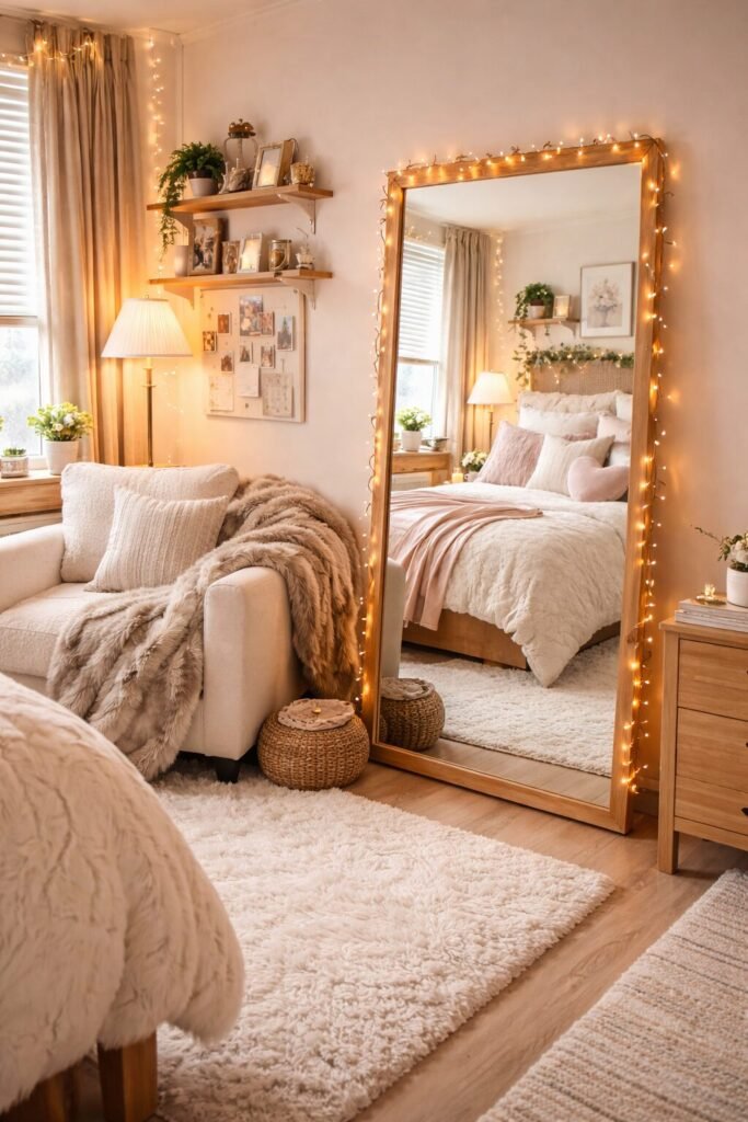 15 girly dorm room ideas luxury mirror space