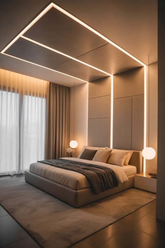 linear 17 bedroom false ceiling design