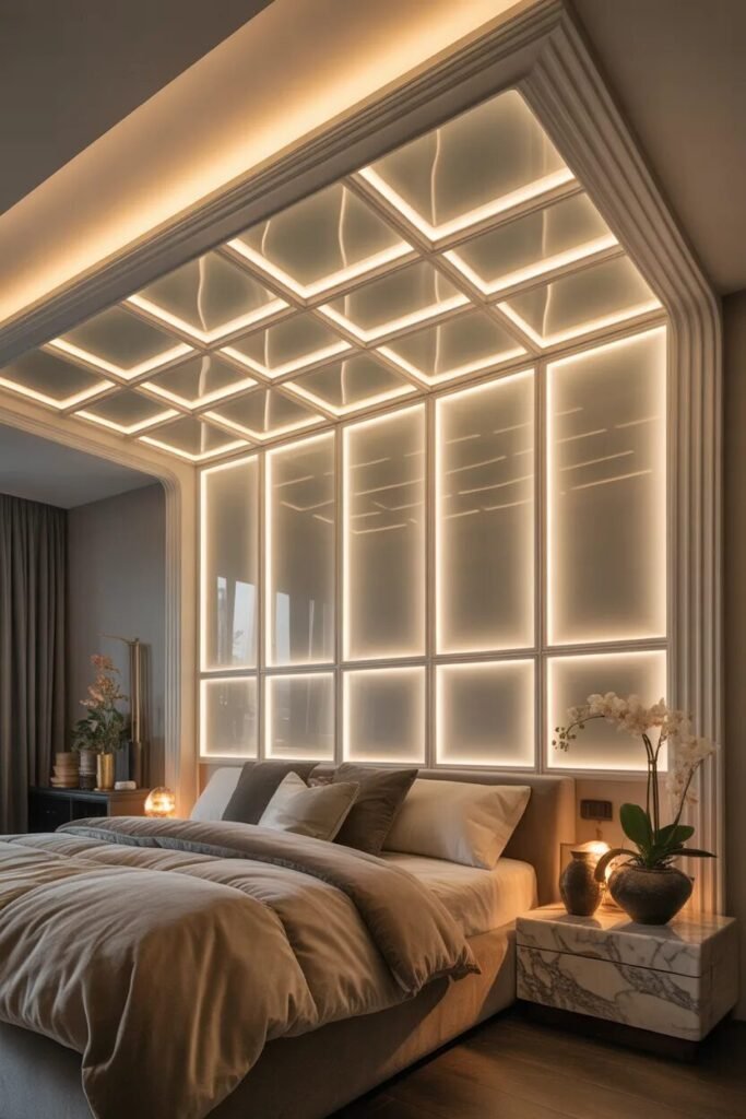 glass 17 bedroom false ceiling design