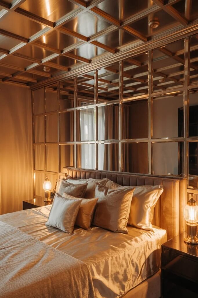 metallic 17 bedroom false ceiling design