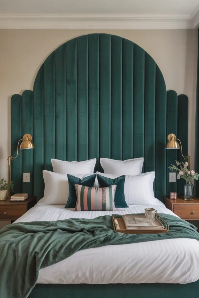 Stylish above bed decor ideas 10 Velvet stylish above bed decor ideas