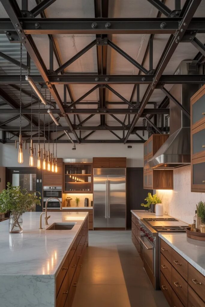 contemporary kitchen ceiling design industrial
