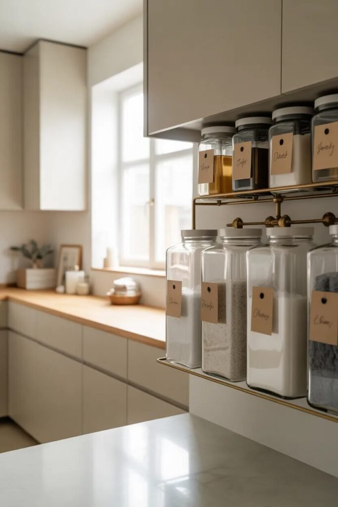 laundry room organization ideas jar station