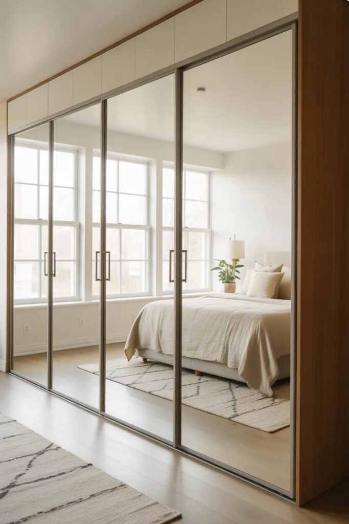 mirror closet ideas panels