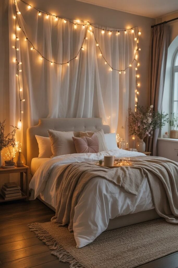 Stylish above bed decor ideas 19 Canopy stylish above bed decor ideas