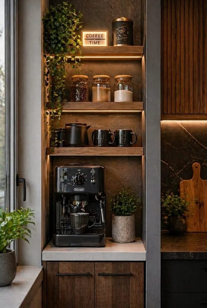 24 jaw dropping coffee bar ideas shelf wall