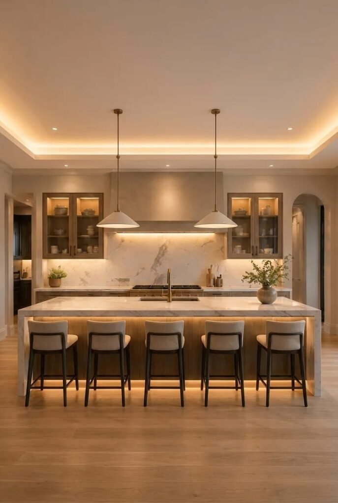 cove modern luxury kitchen ceiling design