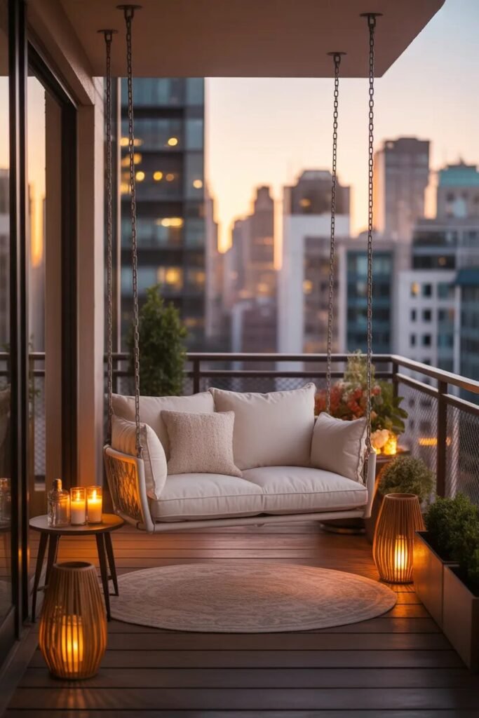 Balcony apartment ideas 4 swing balcony apartment ideas cozy