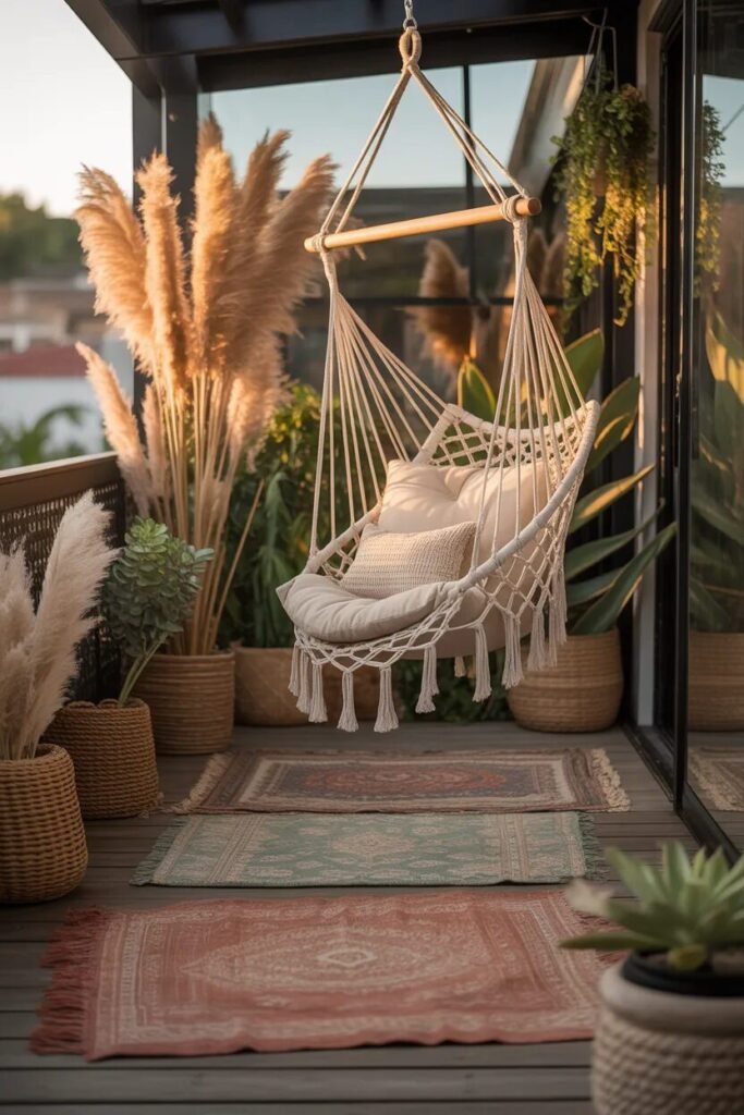 Balcony apartment ideas 9 boho balcony apartment ideas hammock