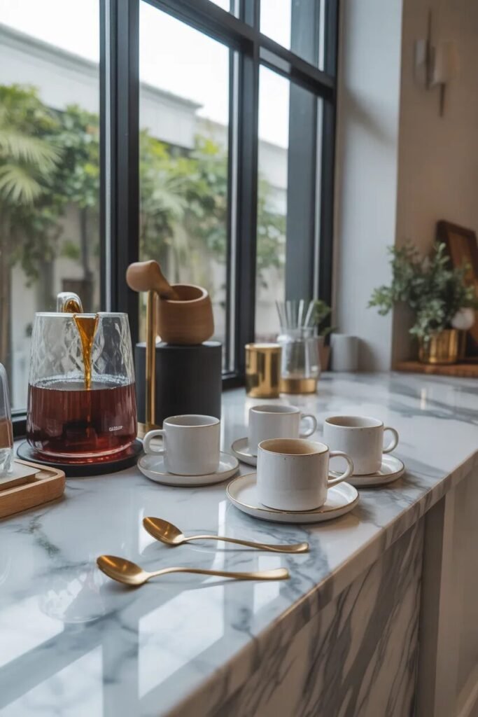 unique coffee bar decor ideas 6 marble waterfall unique coffee bar decor ideas