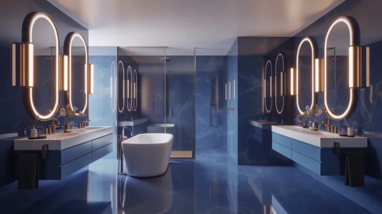 luxury modern blue bathroom ideas
