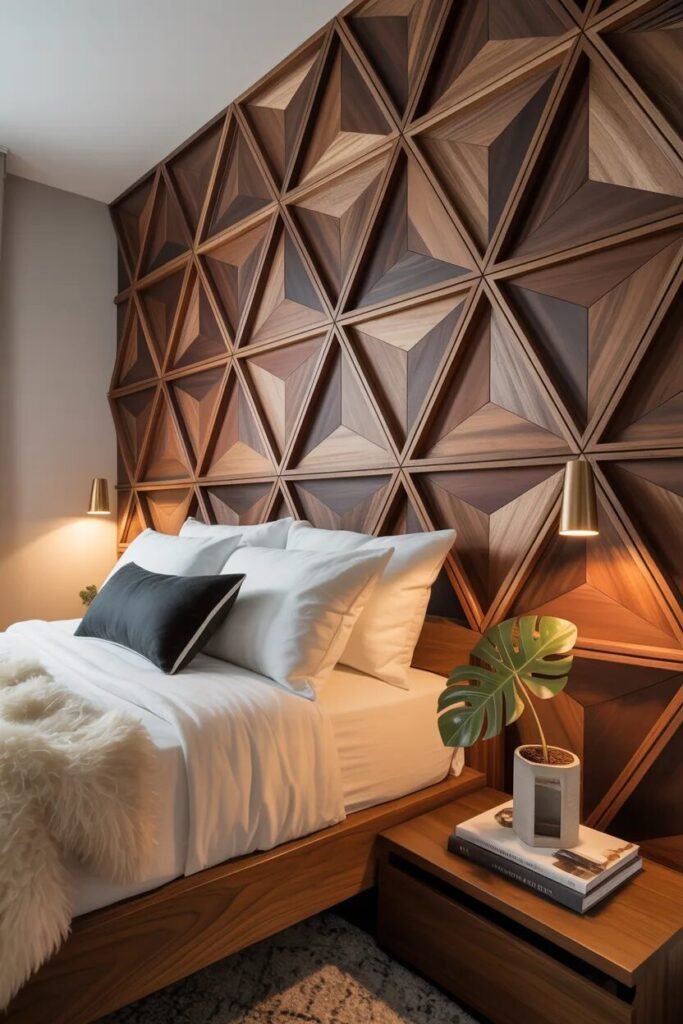 stylish small bedroom ideas wall panels