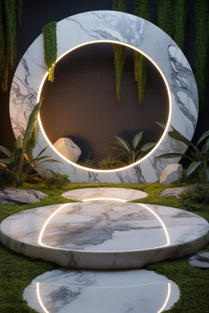 20 fairy garden ideas marble circle