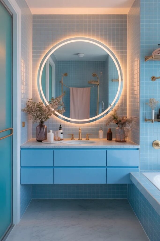 sky blue bathroom ideas luxury