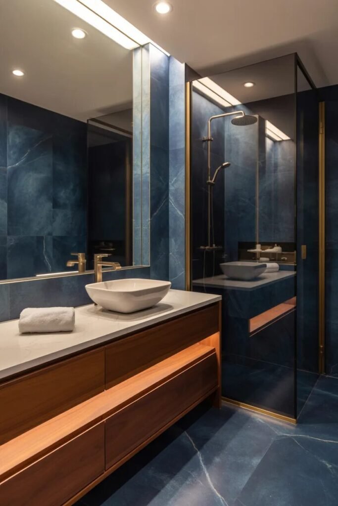 blue stone bathroom ideas luxury