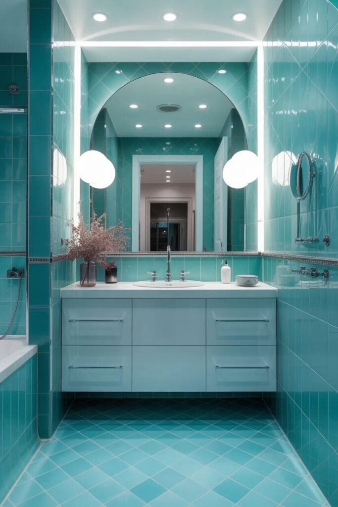 turquoise blue bathroom ideas modern