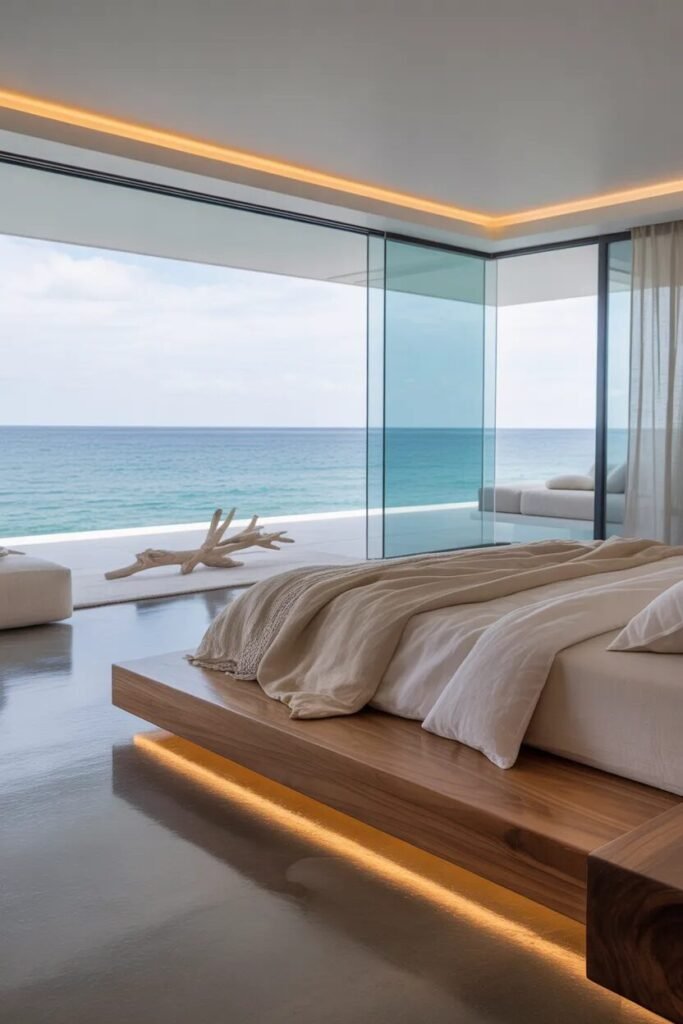 Luxury floating beach bedroom ideas
