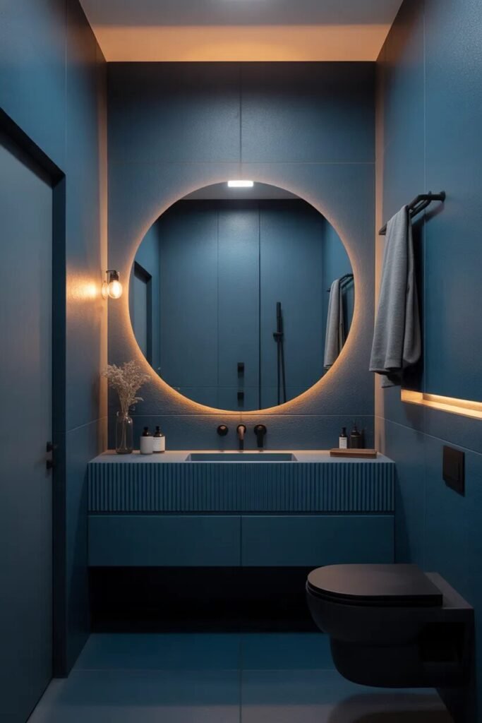 minimalist blue bathroom ideas luxury