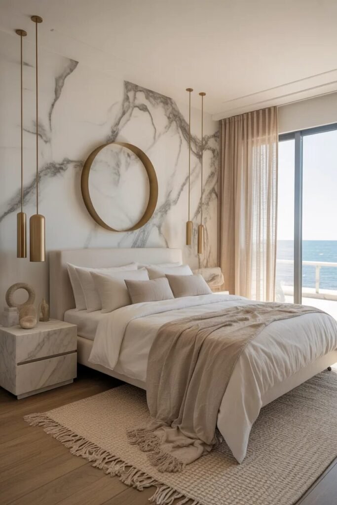 Glam beach theme bedroom ideas