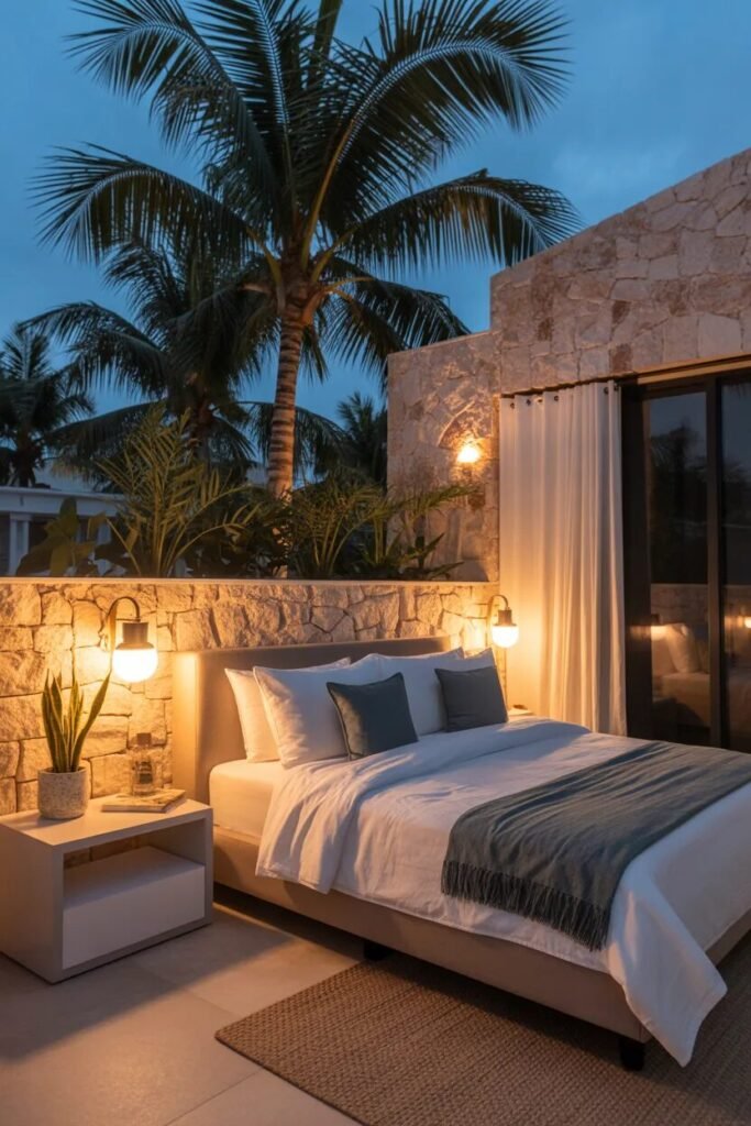 Palm beach theme bedroom ideas