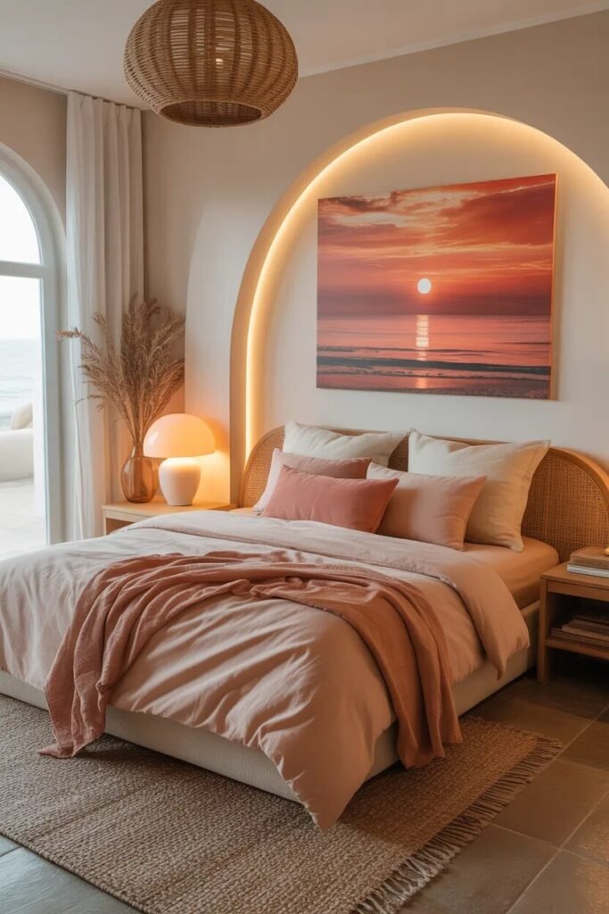 Sunset beach theme bedroom ideas