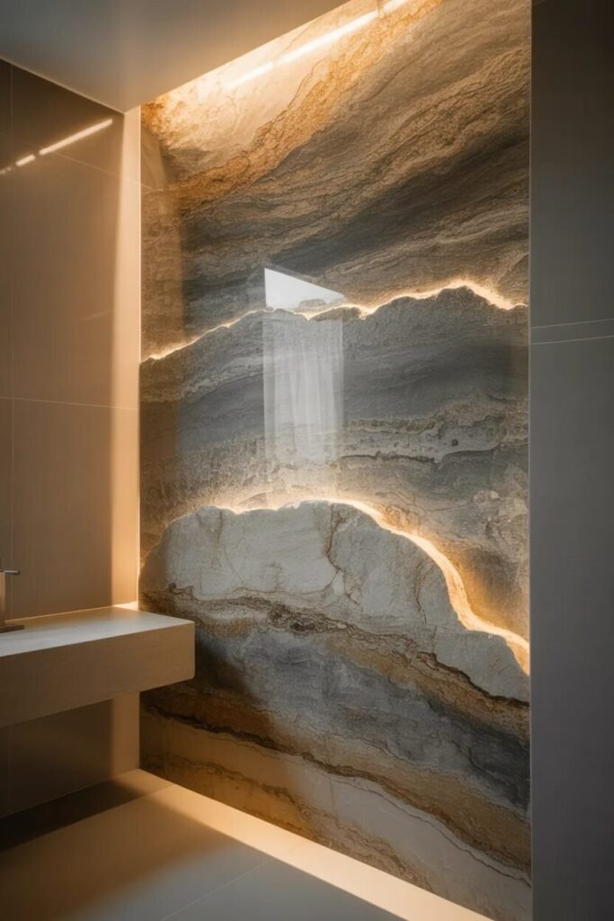17 bathroom wall decor ideas stone wall