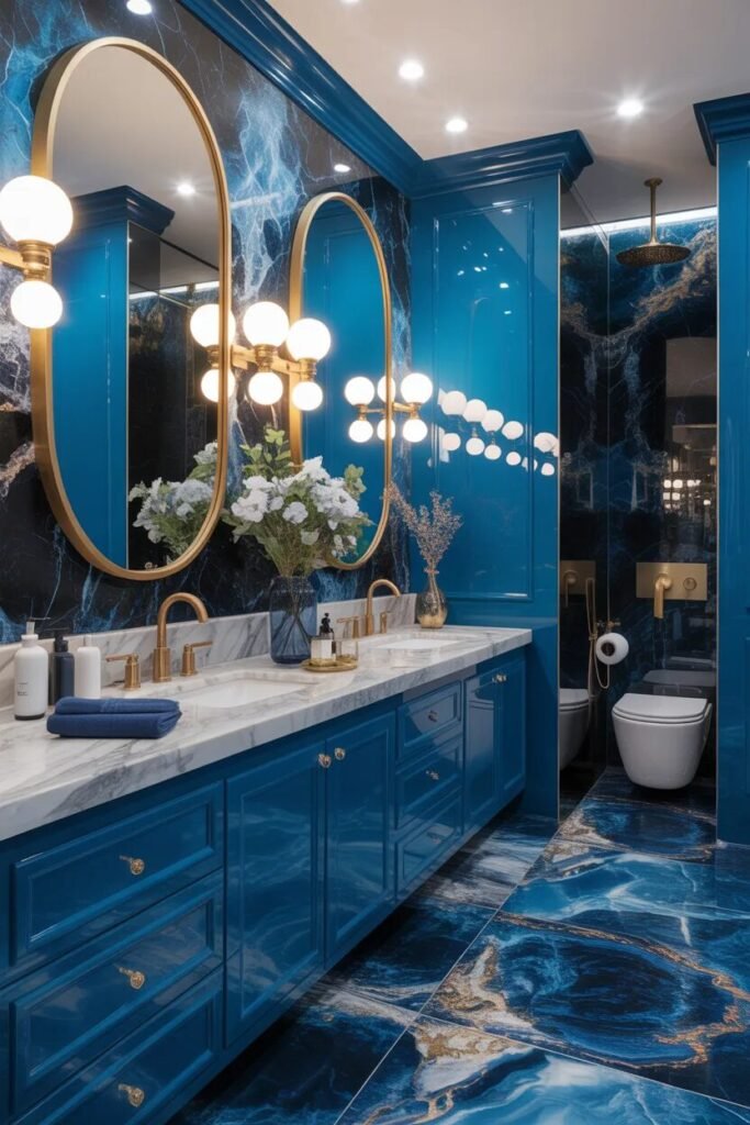 sapphire blue bathroom ideas luxury