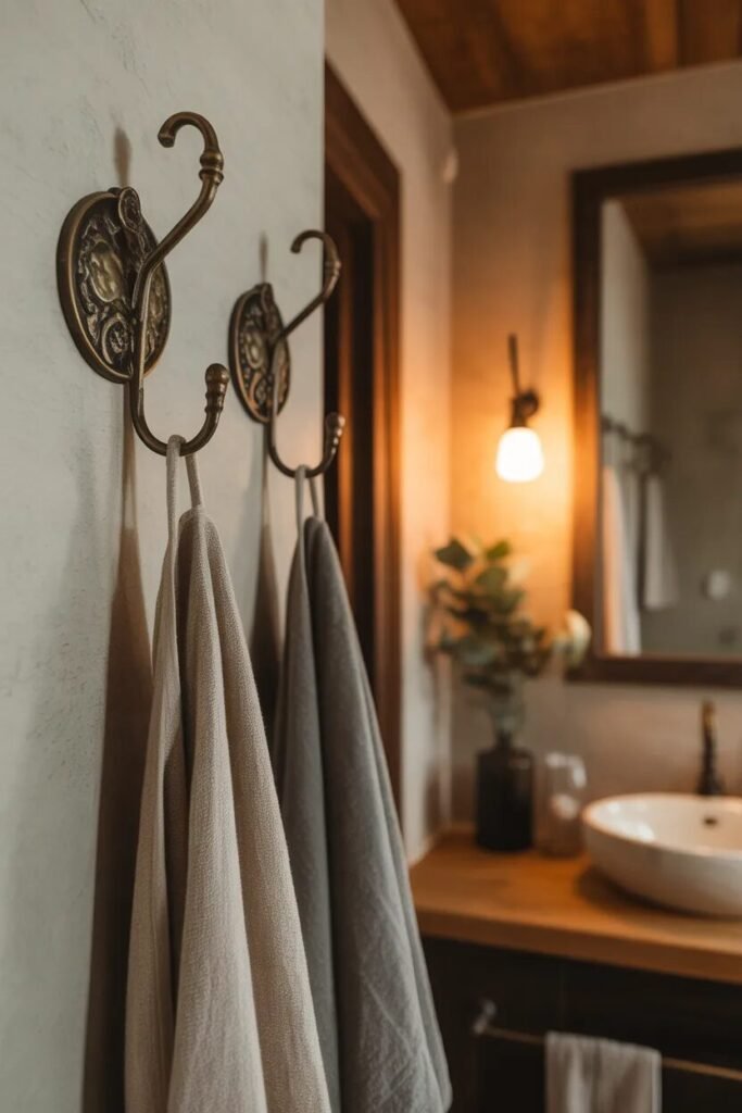 17 bathroom wall decor ideas vintage hooks