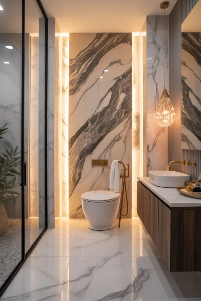 17 bathroom wall decor ideas marble wall