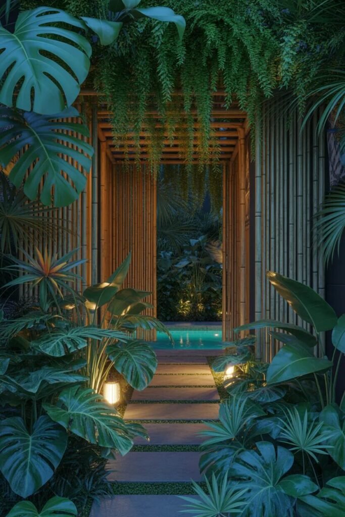 jungle unique pool landscaping ideas