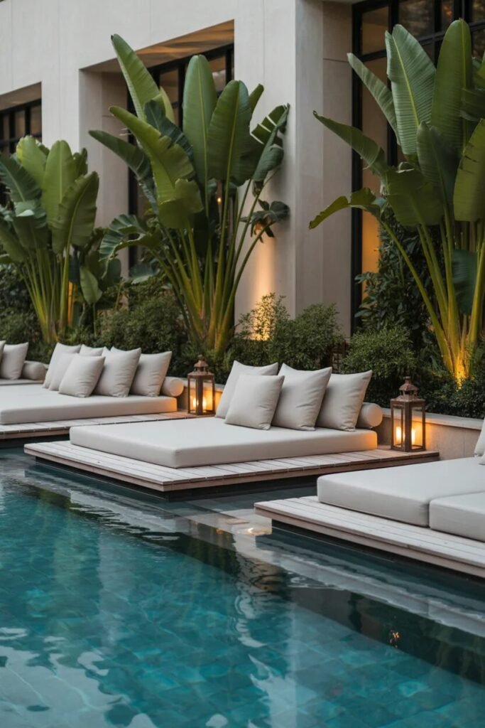 daybed unique pool landscaping ideas