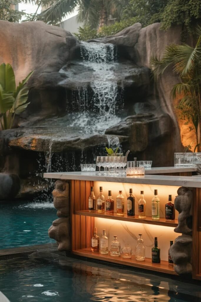 30 creative pool bar ideas waterfall bar