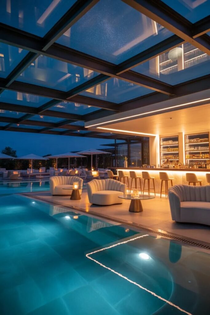 30 creative pool bar ideas glass roof bar