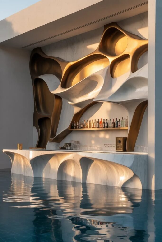 30 creative pool bar ideas sculptural wall