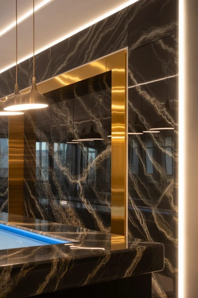 30 creative pool bar ideas black marble