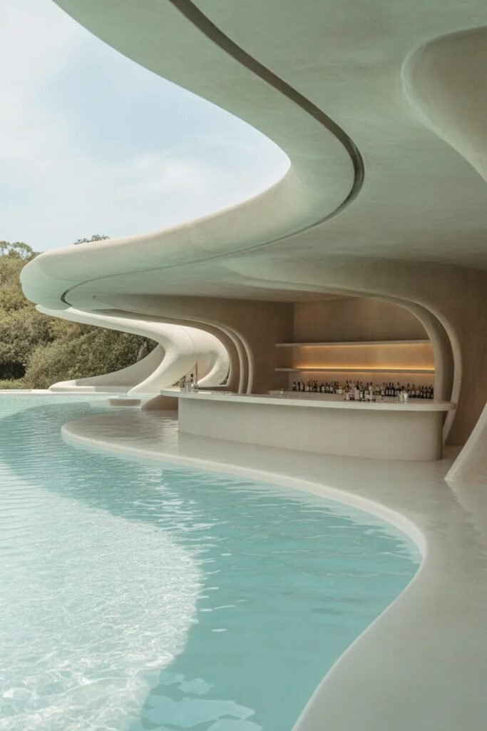 30 creative pool bar ideas curved design