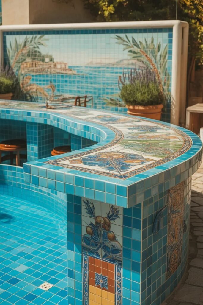 30 creative pool bar ideas mosaic bar