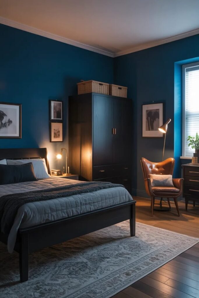 dark blue bedroom ideas furniture