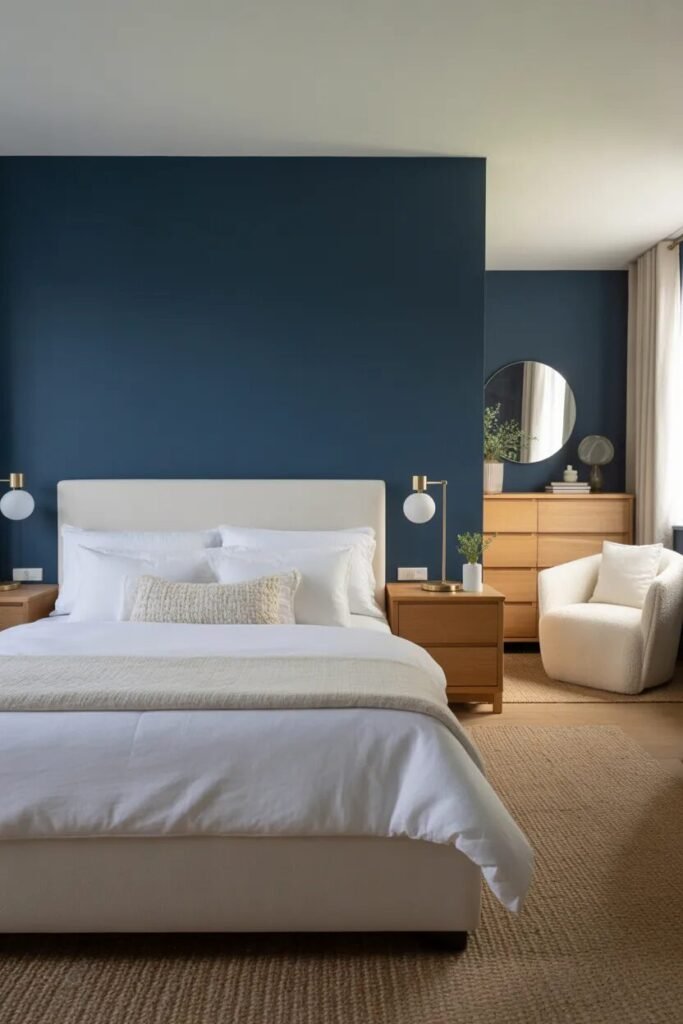 accent blue bedroom ideas furniture