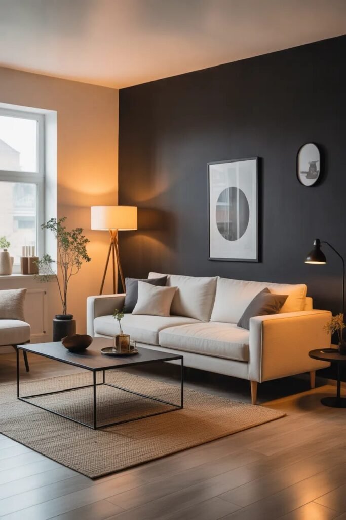 black living room wall decor ideas
