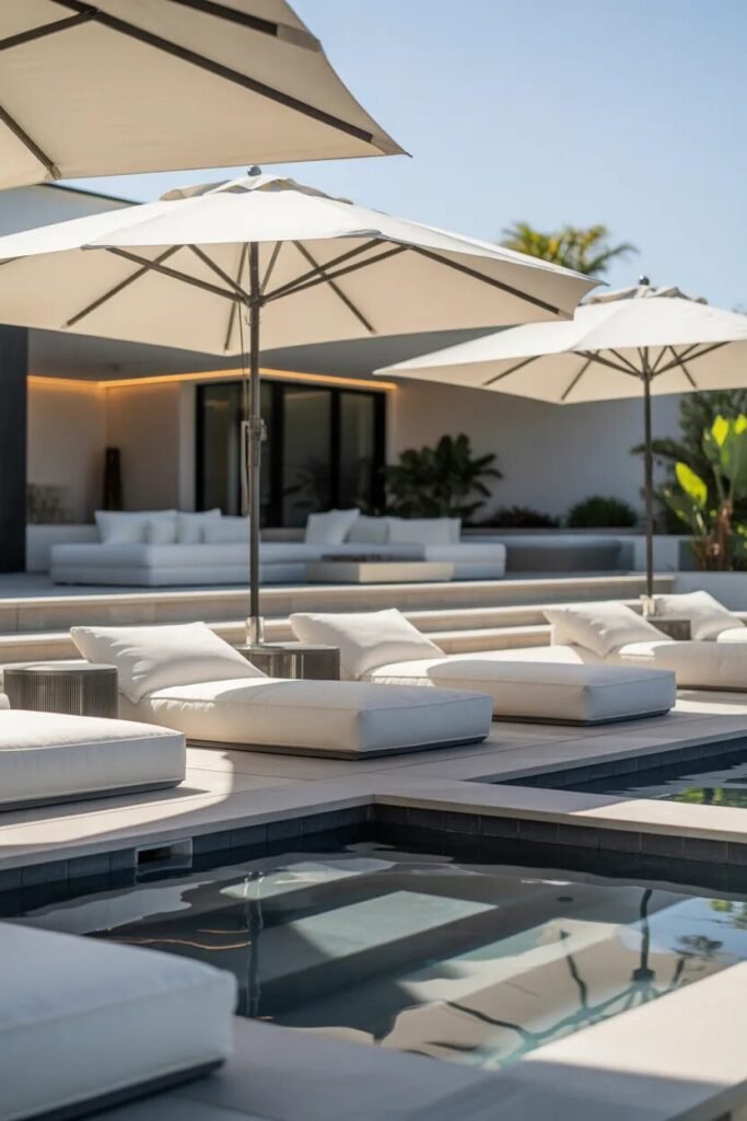  poolside backyard hot tub design