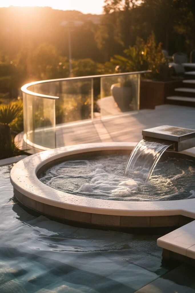 infinity backyard hot tub design