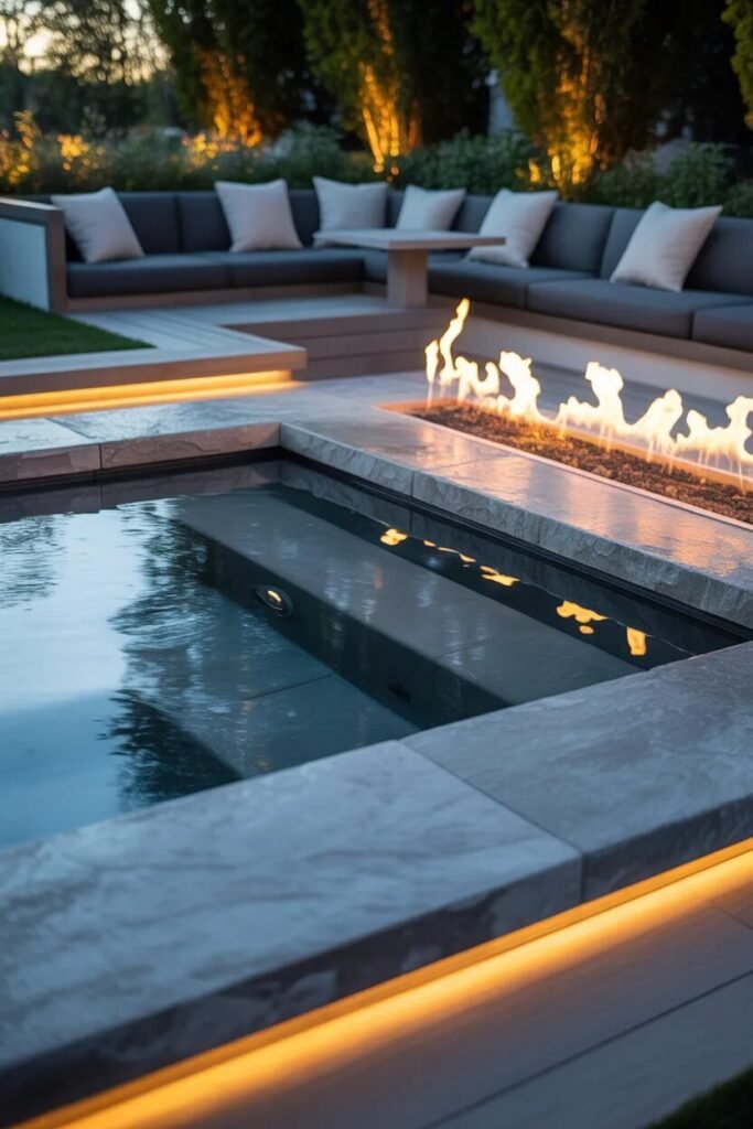 luxury backyard hot tub design