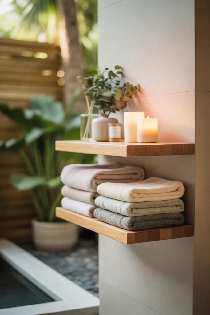 stylish pool towel storage ideas