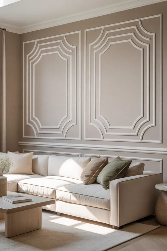 molding living room wall decor ideas
