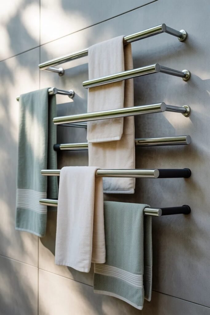 modern pool towel storage ideas