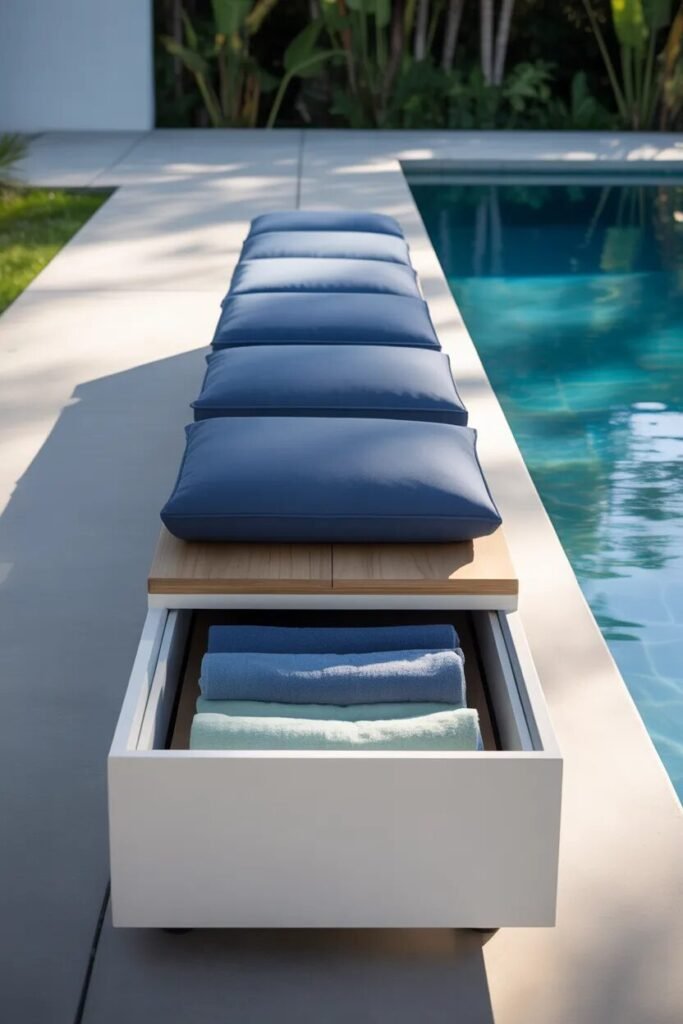 smart pool towel storage ideas